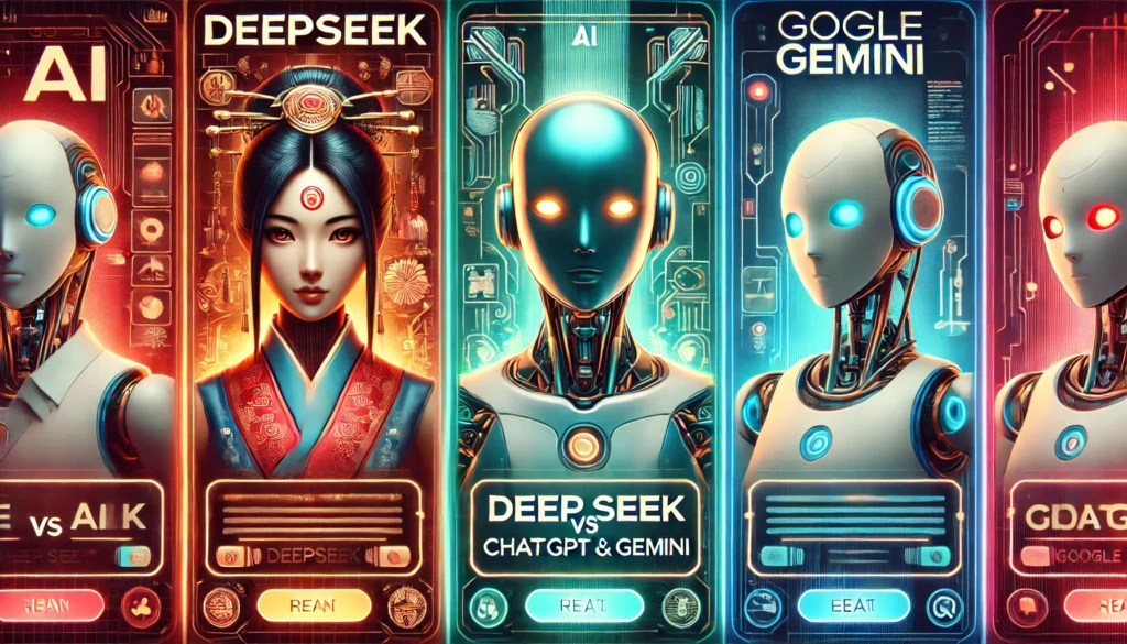 DeepSeek AI vs Gemini Vs ChatGPT