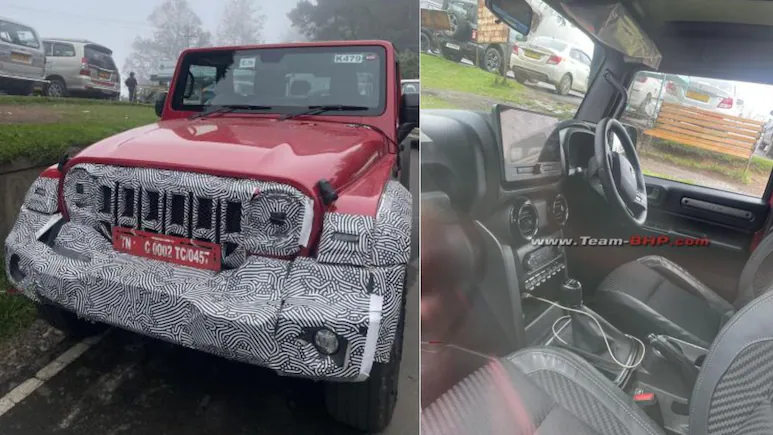 Mahindra Thar Facelift: Interior and Exterior Updates Spied, Drawing from the 5-Door Thar